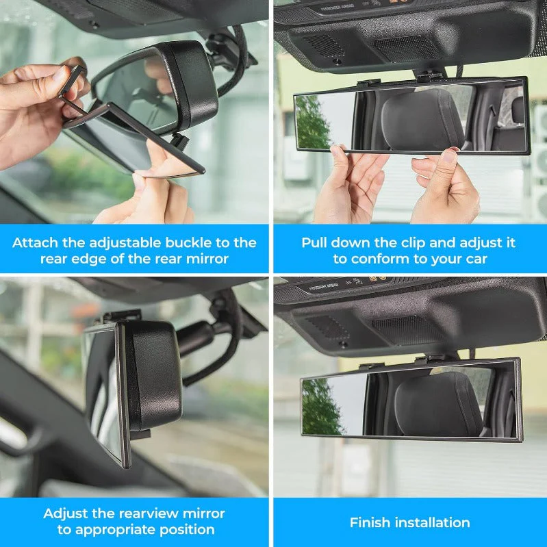 12-Inch Clip-On Panoramic Rear-View Mirror - Image 5