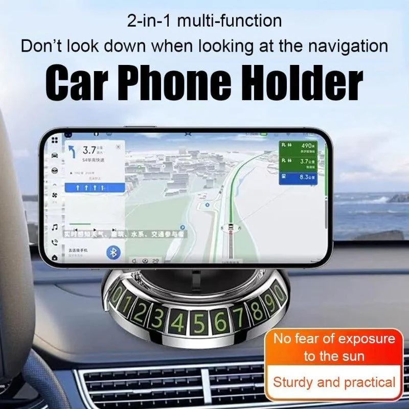 2-in-1 Dashboard Phone Holder & Hidden Number Plate - Image 4