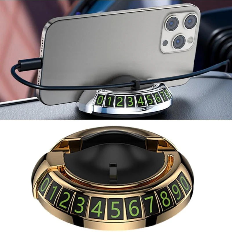2-in-1 Dashboard Phone Holder & Hidden Number Plate - Image 8