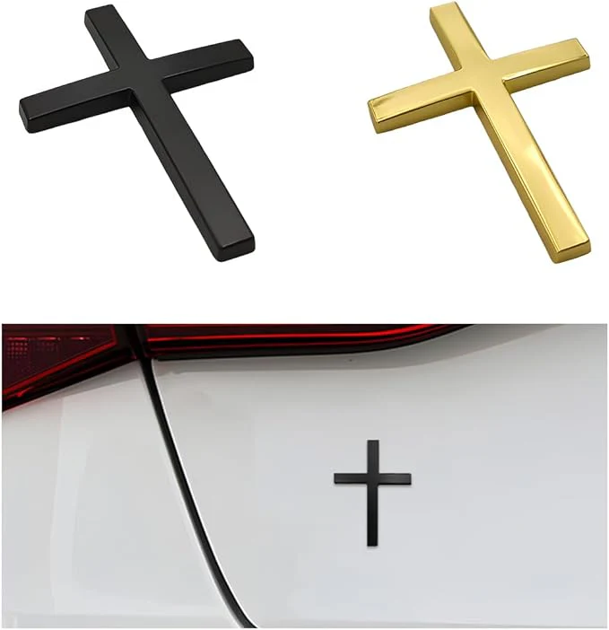 3D Metal Cross Car Sticker - Image 10