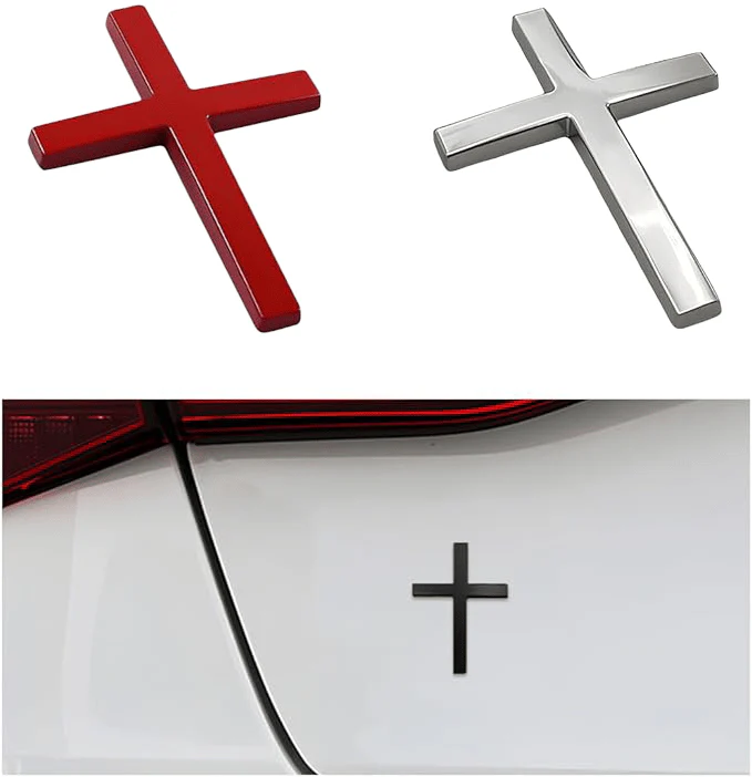 3D Metal Cross Car Sticker - Image 12