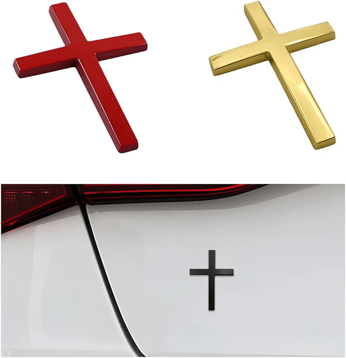 3D Metal Cross Car Sticker - Image 13