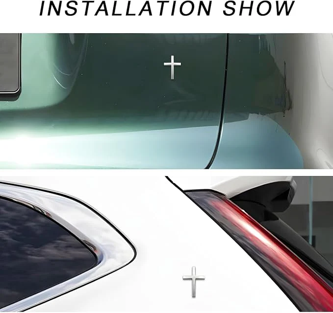 3D Metal Cross Car Sticker - Image 5