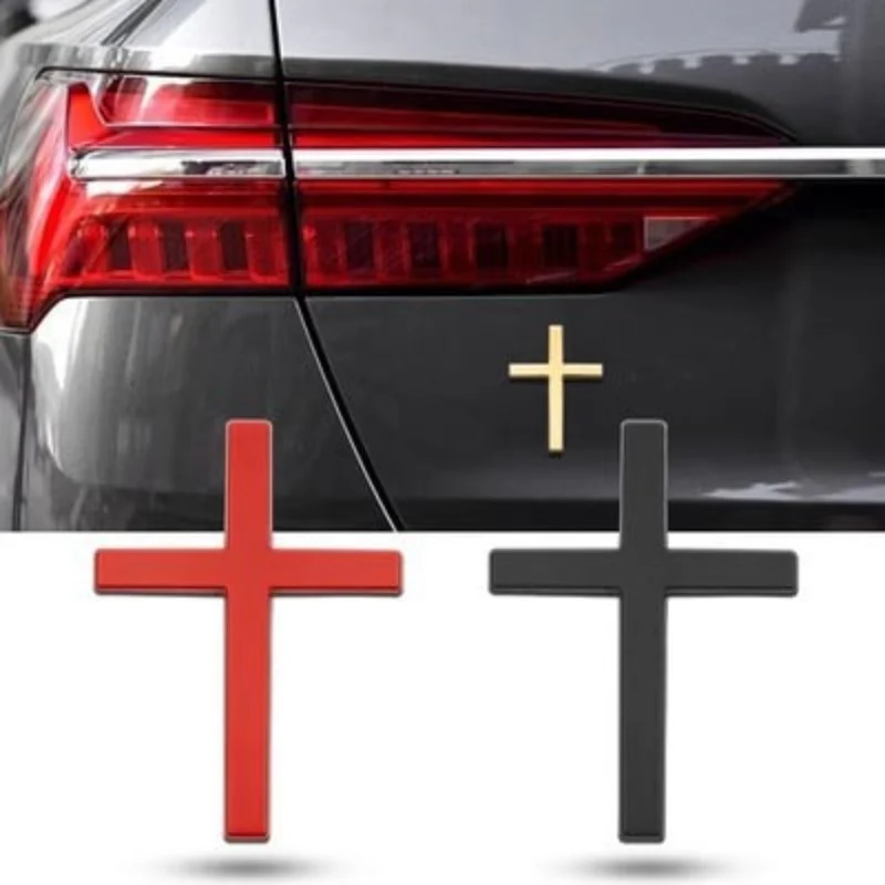 3D Metal Cross Car Sticker - Image 6