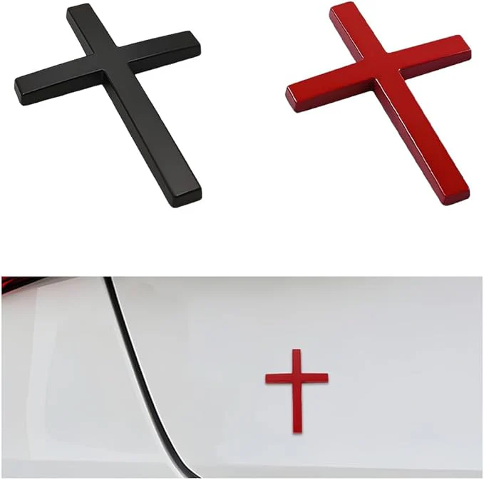 3D Metal Cross Car Sticker - Image 9