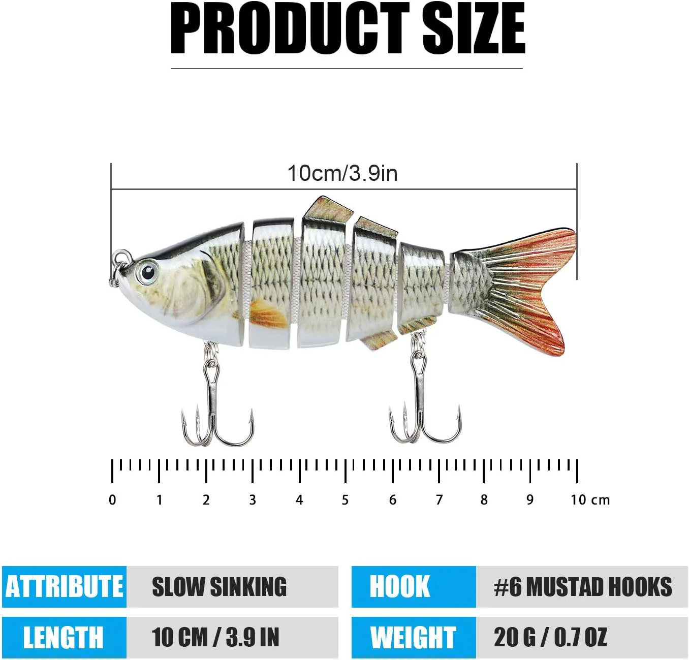 6-Segment Lifelike Fishing Lures - Image 4