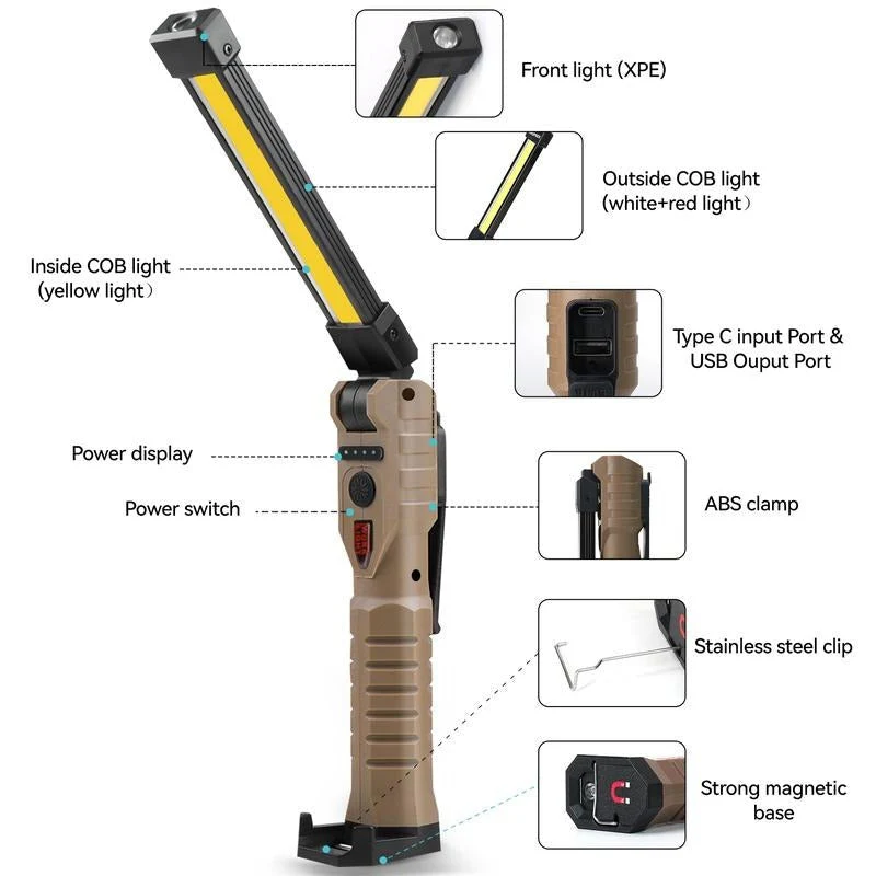 7-Mode Folding Work Light - Image 2