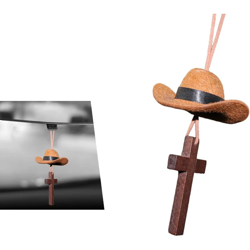 Cowboy Hat Cross Pendant - Image 10
