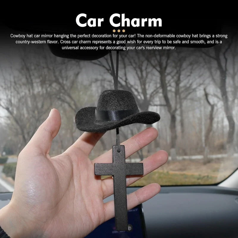 Cowboy Hat Cross Pendant - Image 4