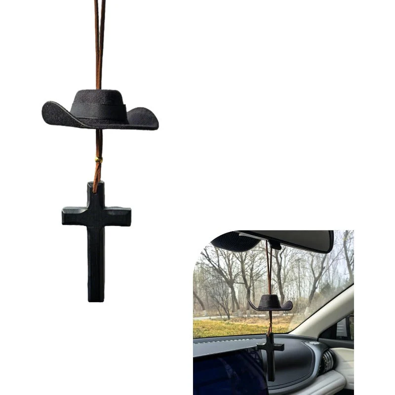 Cowboy Hat Cross Pendant - Image 9