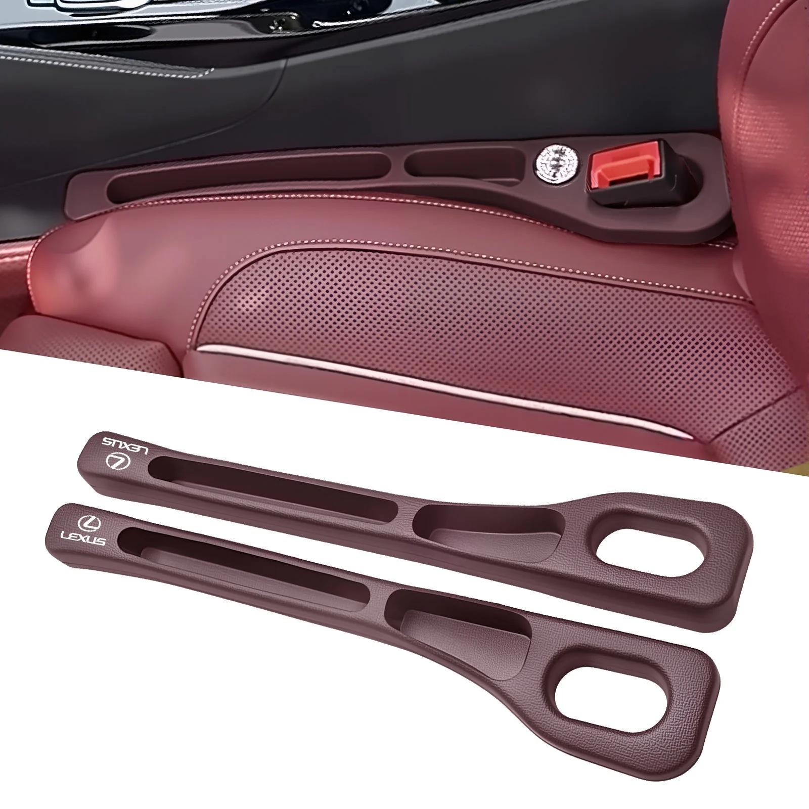 Eptchn Car Seats Gap Filler Dual with Belt Slot - Image 85