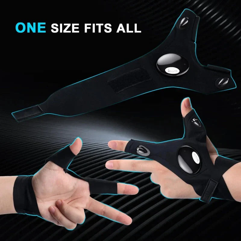 Hands-Free LED Flashlight Waterproof Gloves - Image 9