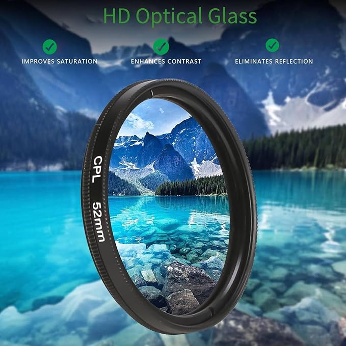 Heysliy 52mm CPL filter for Phone with Clip - Image 2