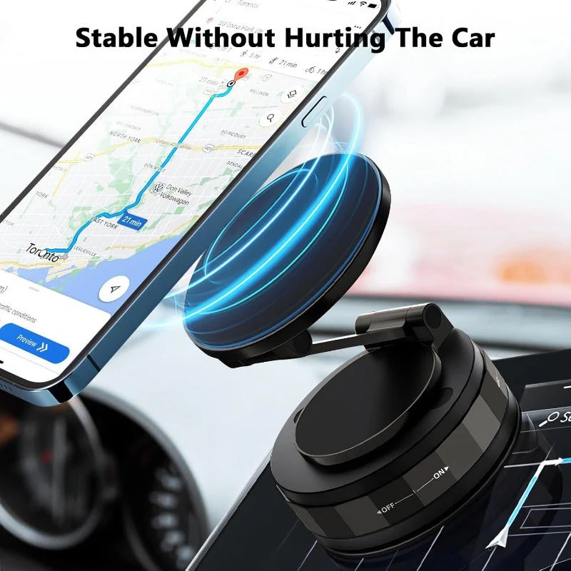 Magnetic Suction Mount – Foldable 360° Phone Holder with Vacuum Lock - Image 4