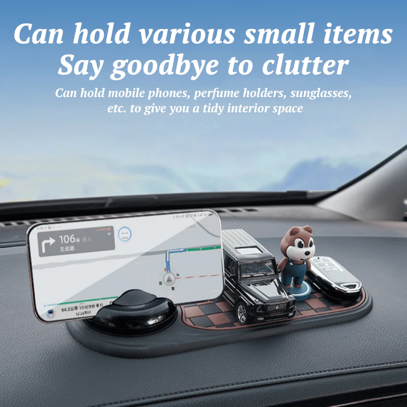 Woyuosn Multifunction Car Mat with Phone Holder Hidden Number Plate - Image 2