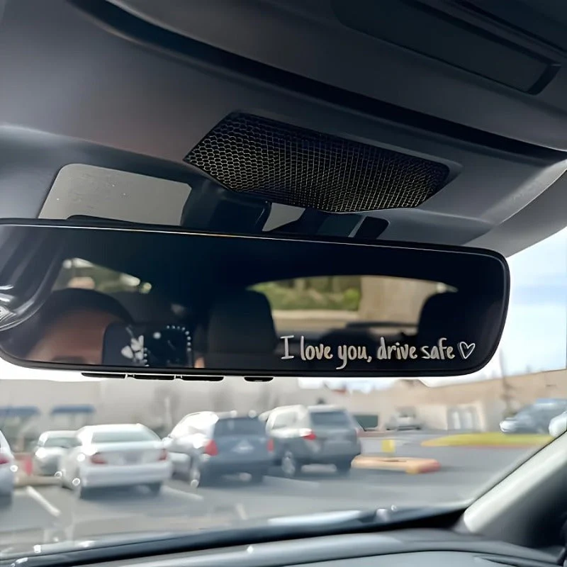 Rearview Mirror Vinyl Decal Reminder - Image 2