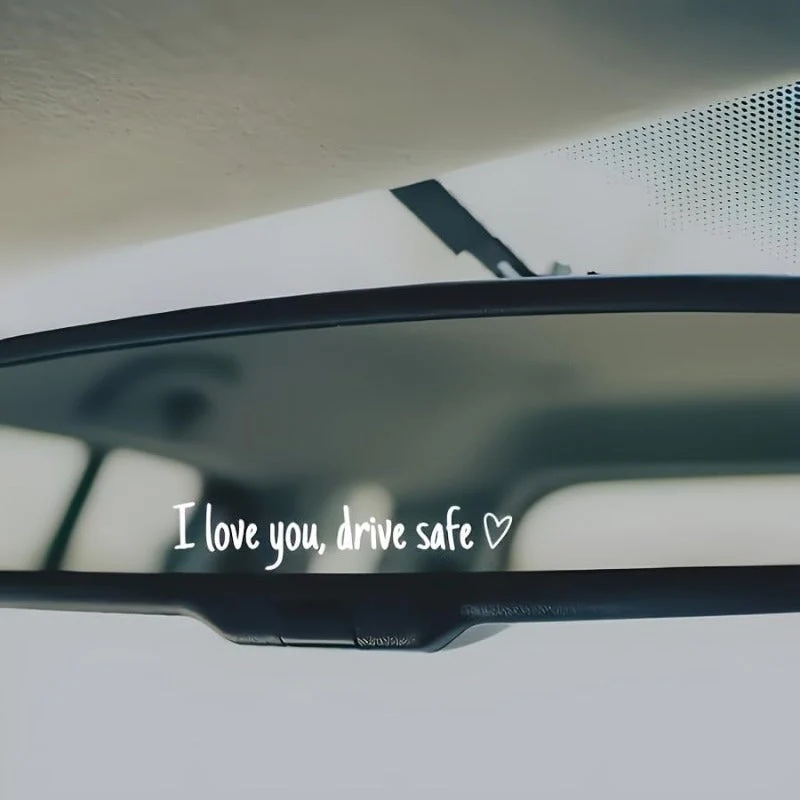 Rearview Mirror Vinyl Decal Reminder - Image 3