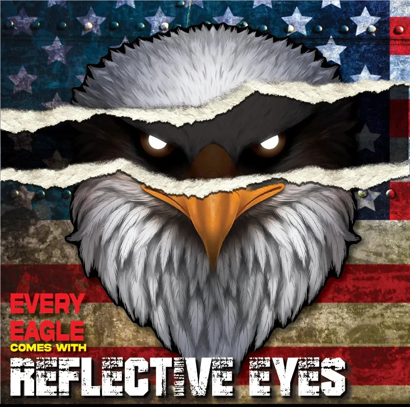 Reflective Eyes Eagle Decal - Image 3