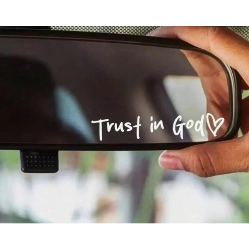 “Trust in God” Rear-View Mirror Decal - Image 2