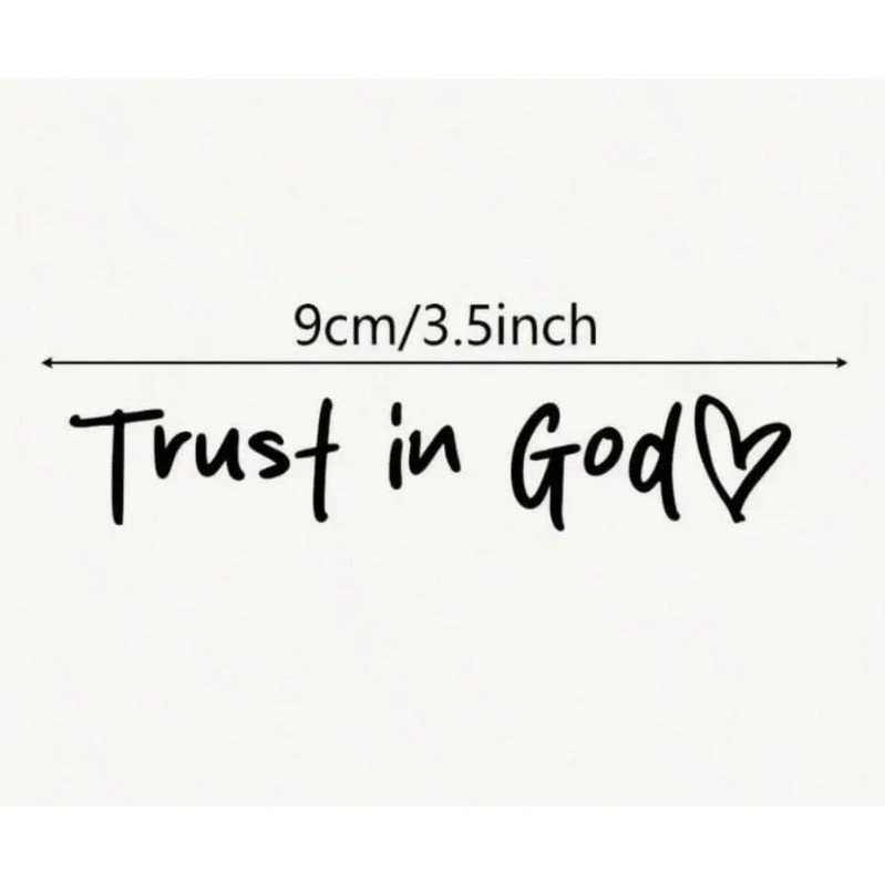 “Trust in God” Rear-View Mirror Decal - Image 3