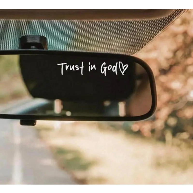 “Trust in God” Rear-View Mirror Decal - Image 4