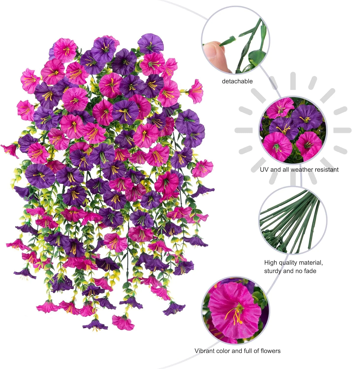 UV Resistant Hanging Morning Glory - Image 4